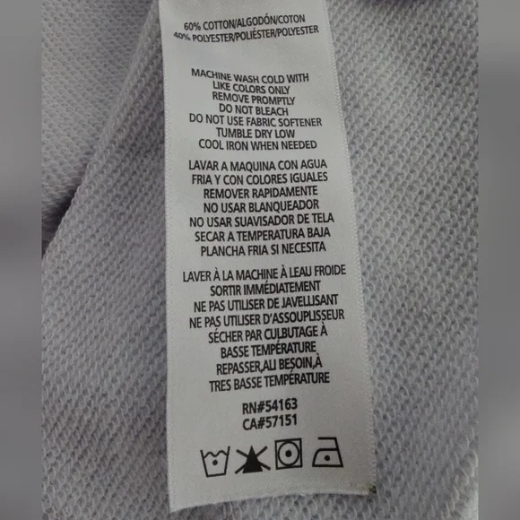 Calvin Klein Sky Blue V-Neck Sweatshirt - Picture 5 of 6